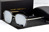HAZY BEAUTY Round Vintage Sunglasses