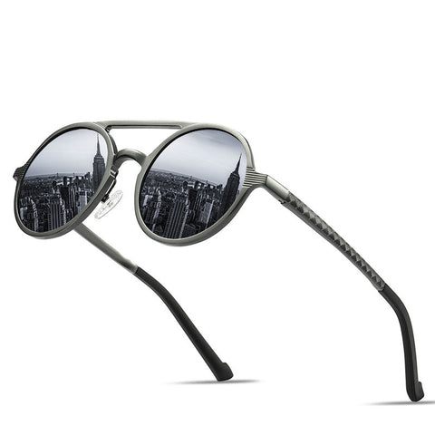 TIVYAS Round Vintage Sunglasses