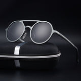 TIVYAS Round Vintage Sunglasses