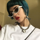 MUSELIFE Cat Eye Vintage Sunglasses