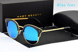 HAZY BEAUTY Round Vintage Sunglasses
