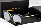 HAZY BEAUTY Round Vintage Sunglasses