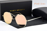 HAZY BEAUTY Round Vintage Sunglasses