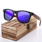 BARCUR Black Walnut Vintage Sunglasses