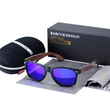 BARCUR Black Walnut Vintage Sunglasses