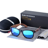 BARCUR Black Walnut Vintage Sunglasses