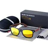 BARCUR Black Walnut Vintage Sunglasses