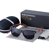 BARCUR Black Walnut Vintage Sunglasses