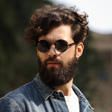 TIYVAS Round Vintage Sunglasses
