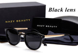 HAZY BEAUTY Oval Vintage Sunglasses