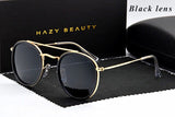 HAZY BEAUTY Round Vintage Sunglasses